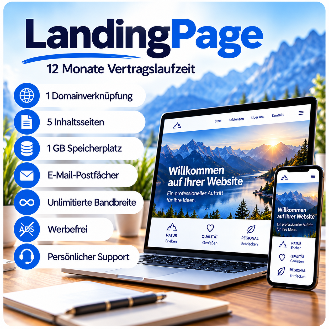 WSW LandingPage – 12 Monate Vertragslaufzeit